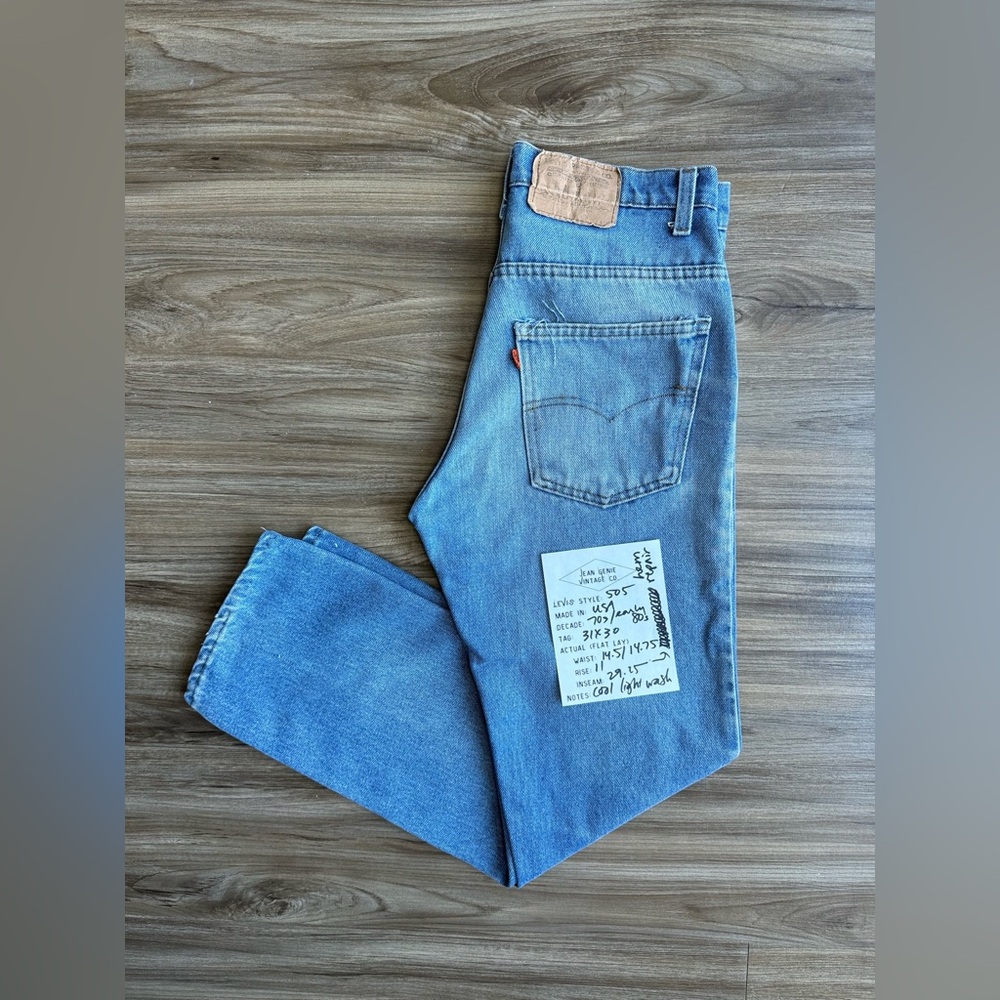 1970s/early 80s Vintage Levi’s USA 505 Tag 31x30 Actual 29x29